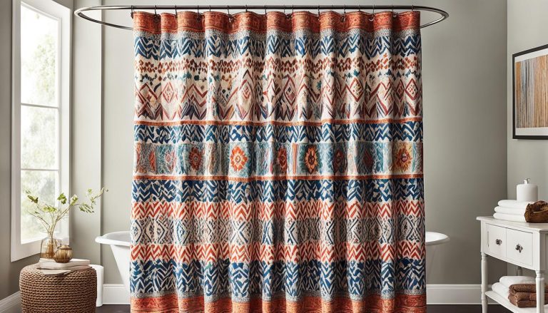 Ethnic Prints and Textures in Shower Curtains