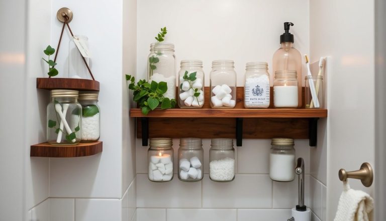 small bathroom storage ideas diy mason jars