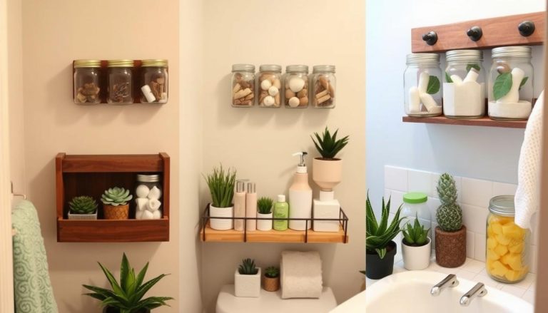 small bathroom storage ideas diy mason jars