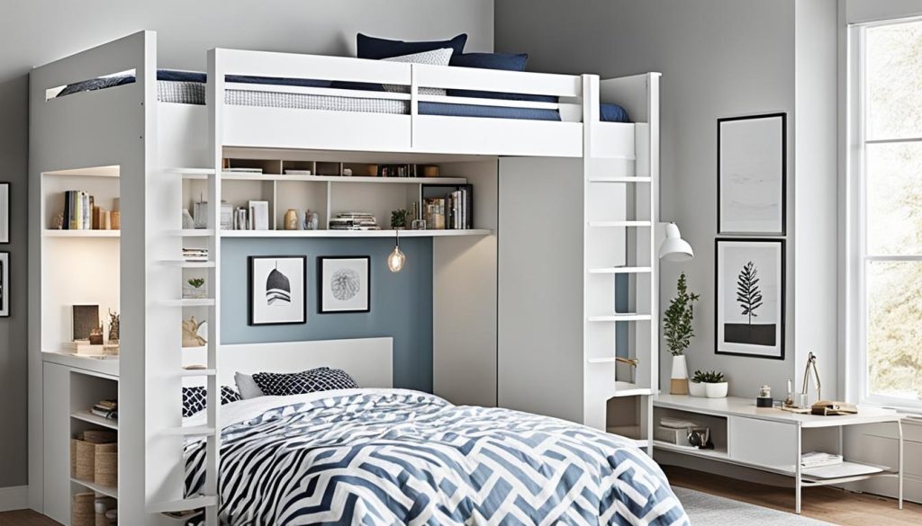 Adult loft bed with modern design