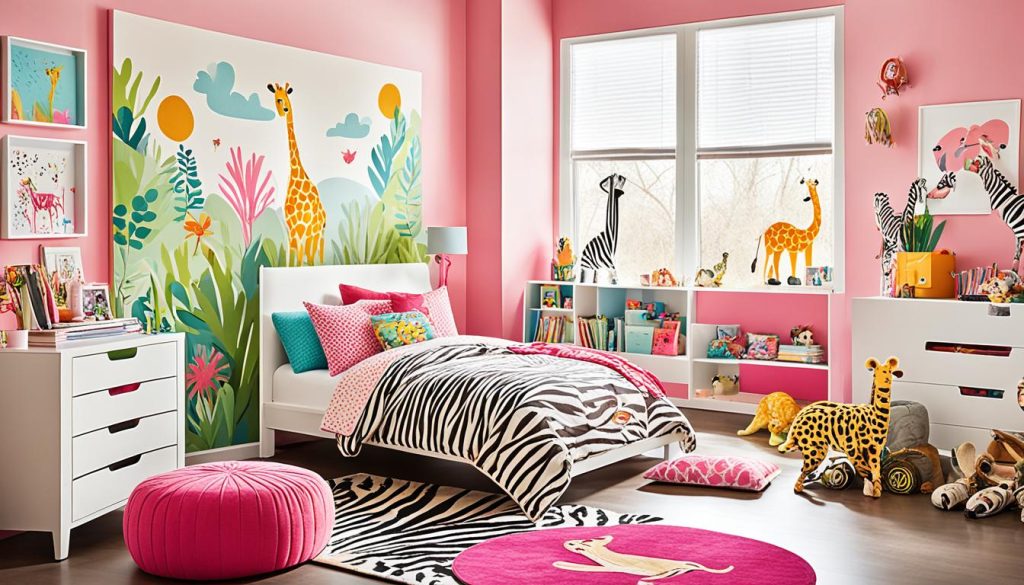 Animal-themed rugs for girls' bedroom decor