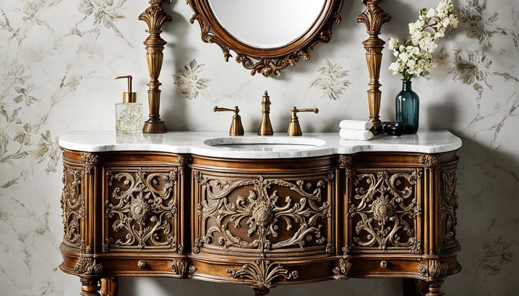 Antique vanities with ornate details