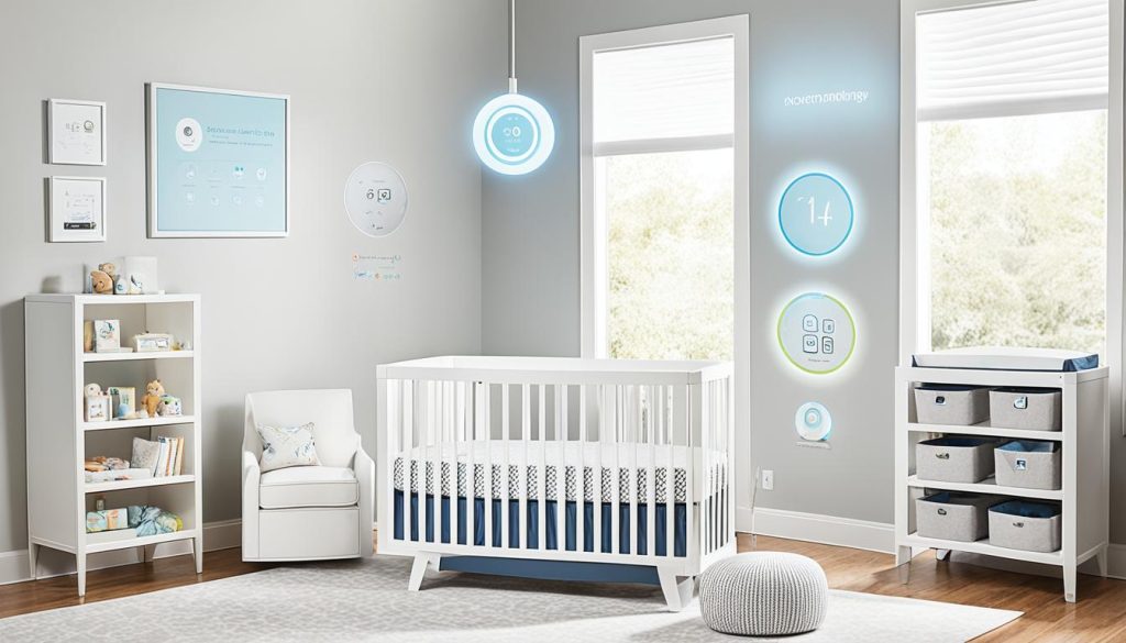 Baby monitoring system in tech-savvy nursery