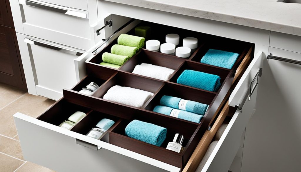 Bathroom cabinet storage solutions