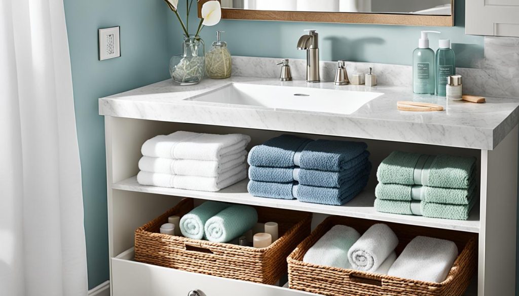 Bathroom vanities with storage