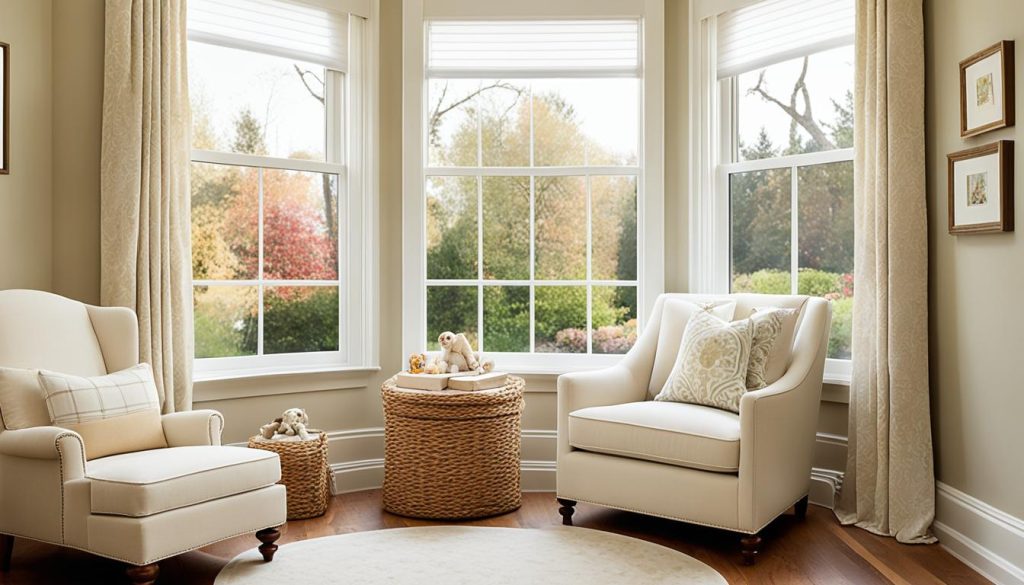 Bay window nursery design