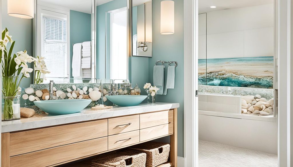 Beach-inspired bathroom vanity design