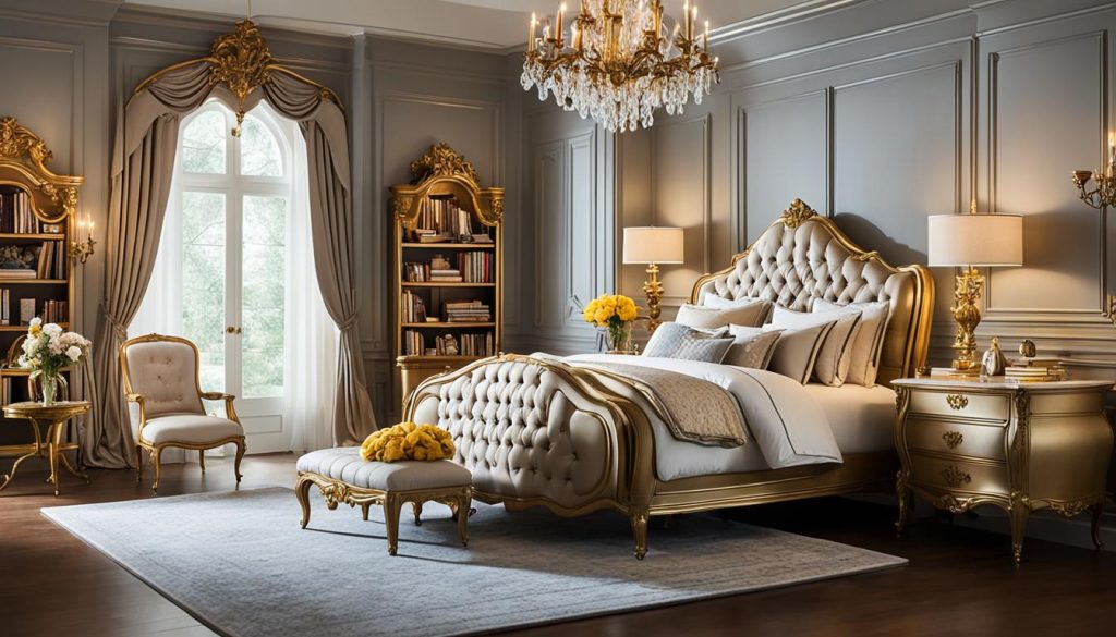 Beauty and the Beast inspired bedroom with storybook-inspired furniture