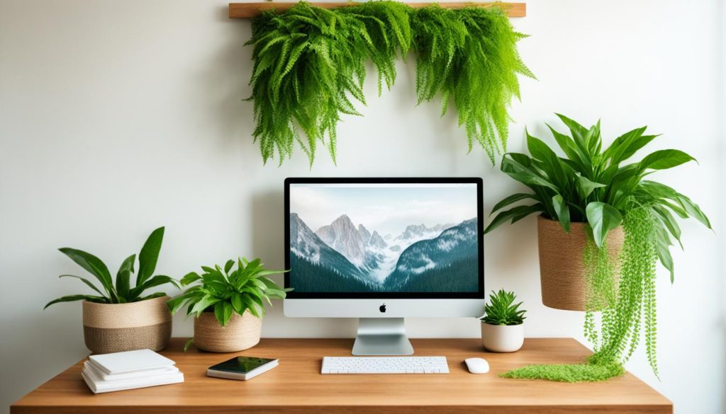 Biophilic elements in home office