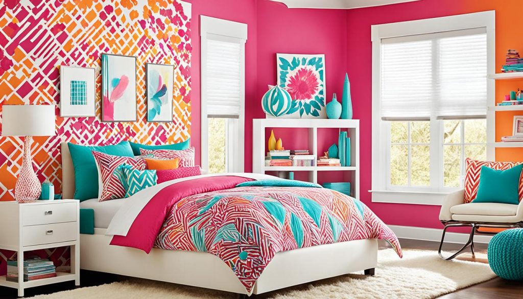 Bold color schemes for teen spaces