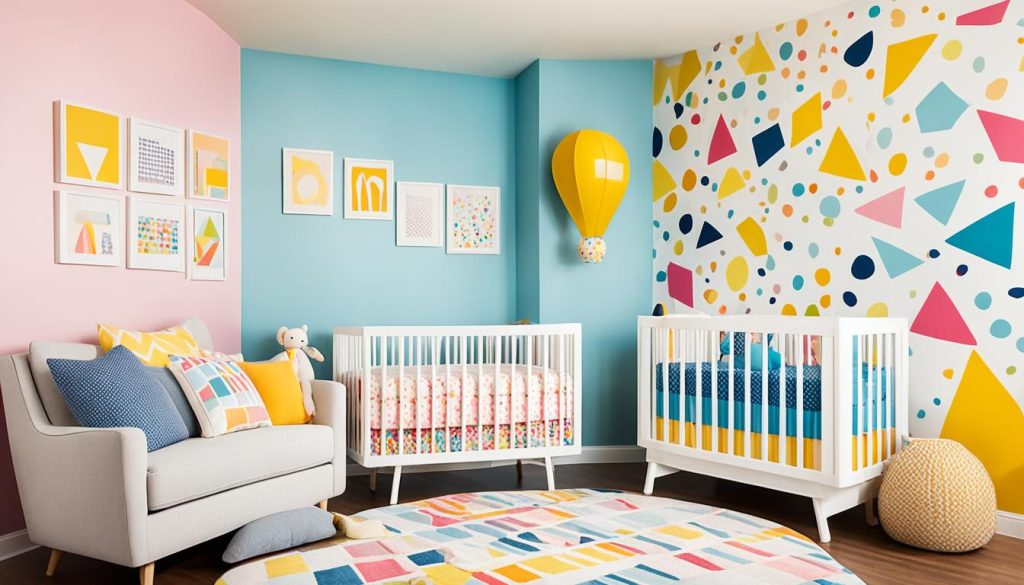 Bold nursery ideas with vibrant wall art