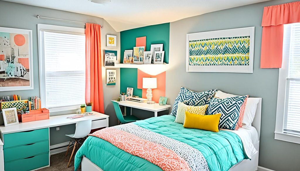 Budget-friendly colorful teen bedroom