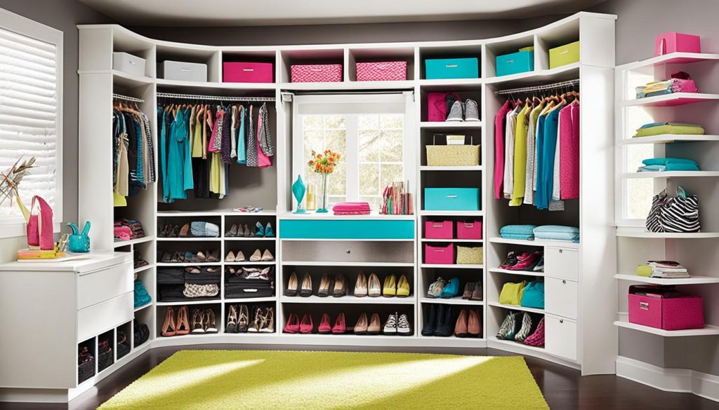 Built-in wardrobe systems for teen closet organization