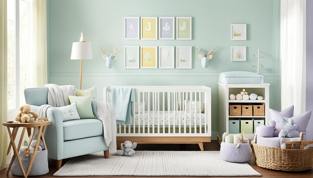 Calming nursery color palette