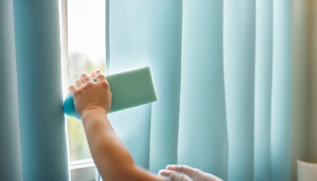 Cleaning blackout curtains for baby sleep environment