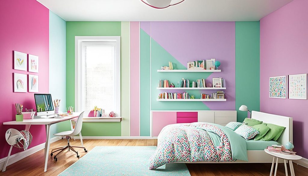 Color blocking in girl's room design