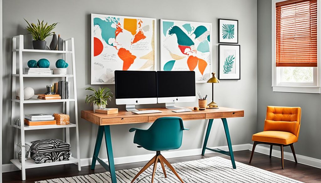 Color psychology in home office design for couples