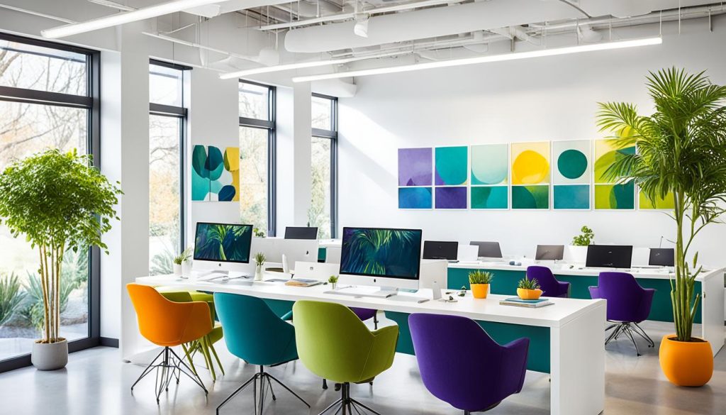 Color schemes for creative workspaces