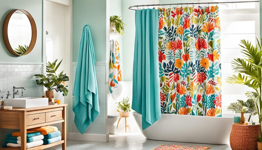 Colorful bathroom decor