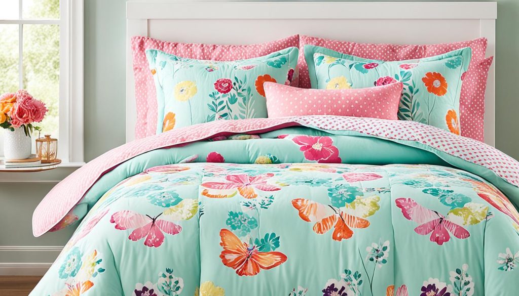 Colorful bedding options for girls' rooms