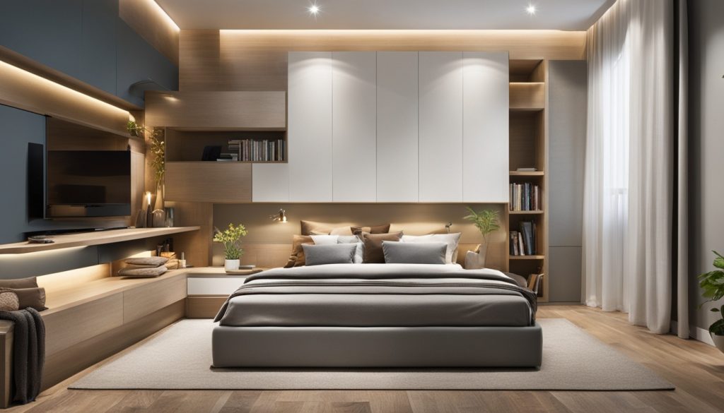 Compact living sleep area design