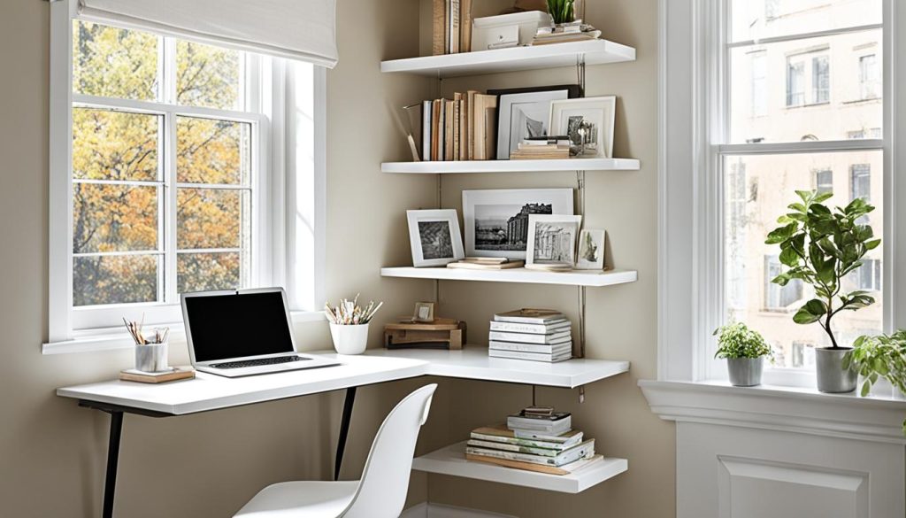 Corner office nooks in apartments