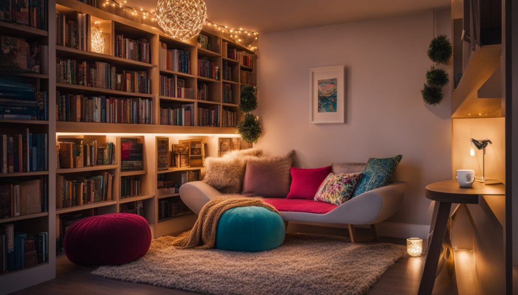 Cozy reading nook for children