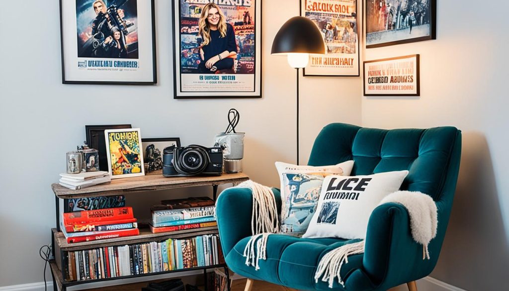 Cozy seating nook in teen bedroom