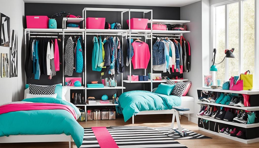 Creative storage solutions for bold teen room aesthetics