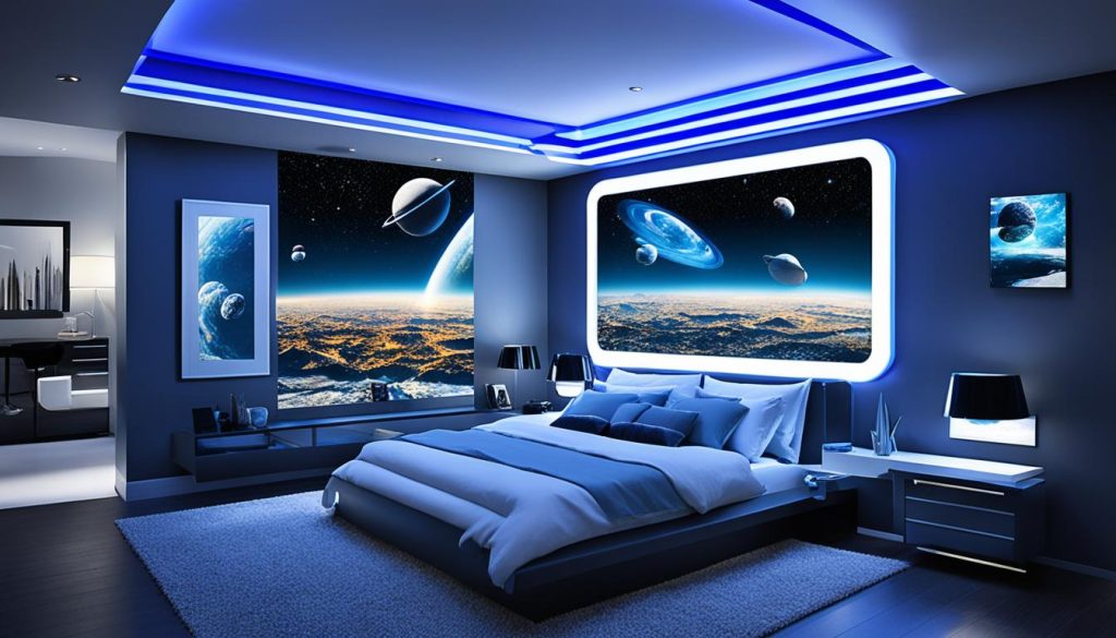 Customizable lighting systems for themed bedrooms