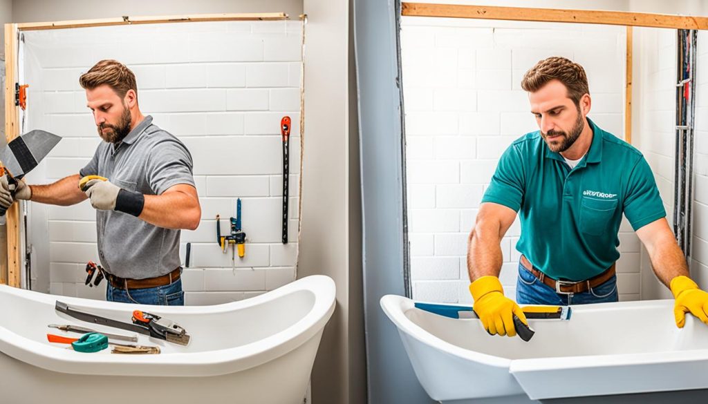 DIY bathroom remodeling vs contractor services