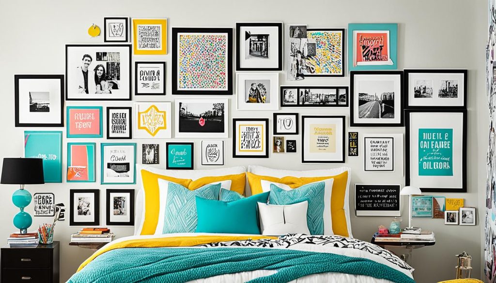 DIY teen bedroom decor gallery wall