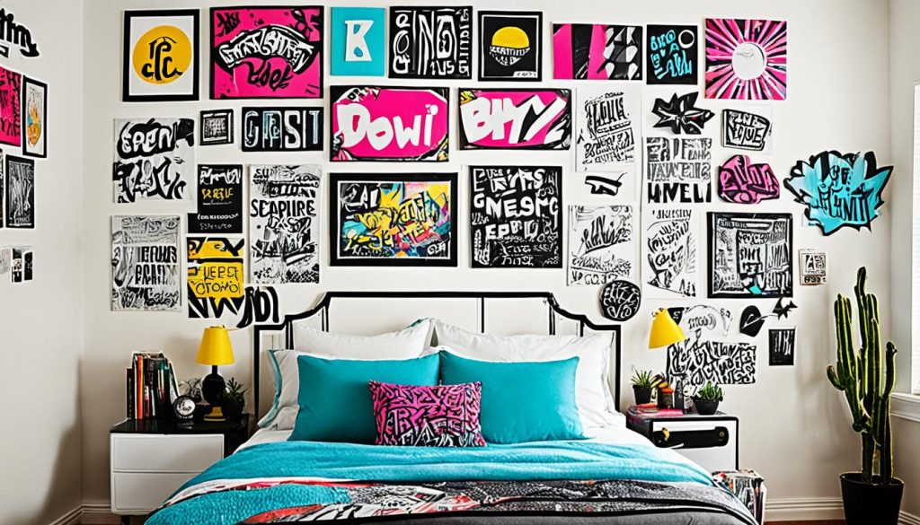 DIY wall art for edgy teen bedrooms