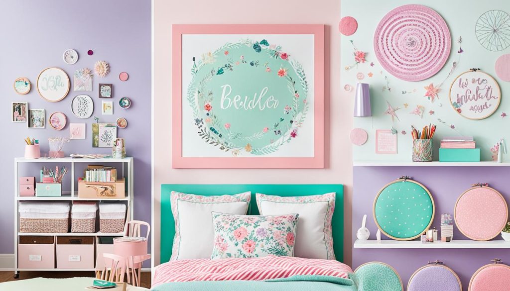 DIY wall art for girl's bedroom