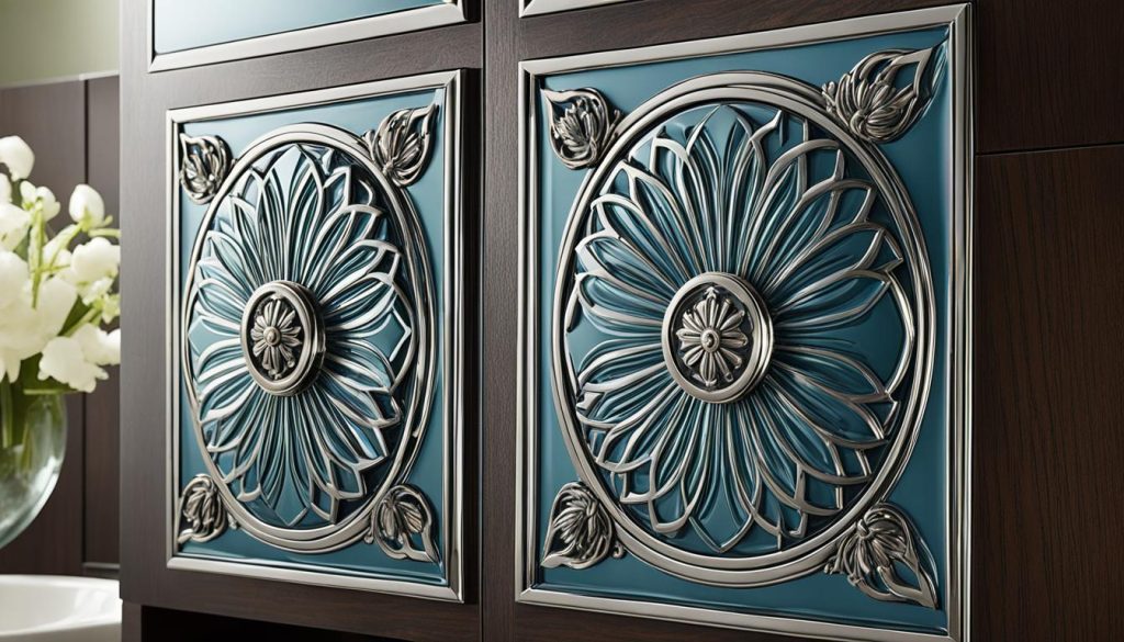 Decorative elements for cabinet doors