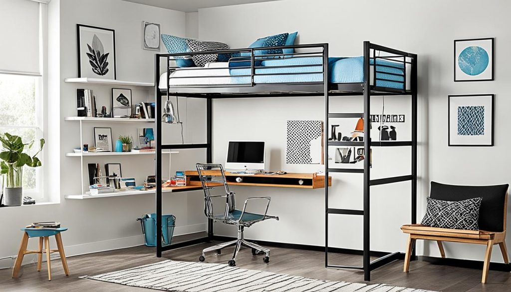 Durable loft beds with various finishes