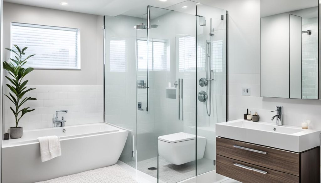 Easy-to-clean bathroom surfaces