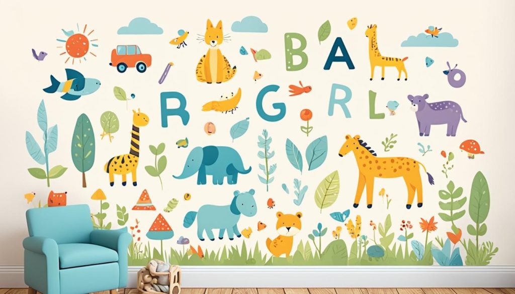 Educational nursery wall art