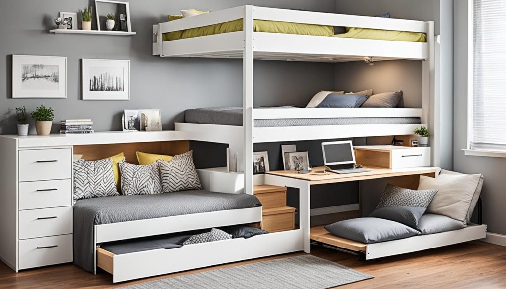 Elevated bed designs for compact living spaces