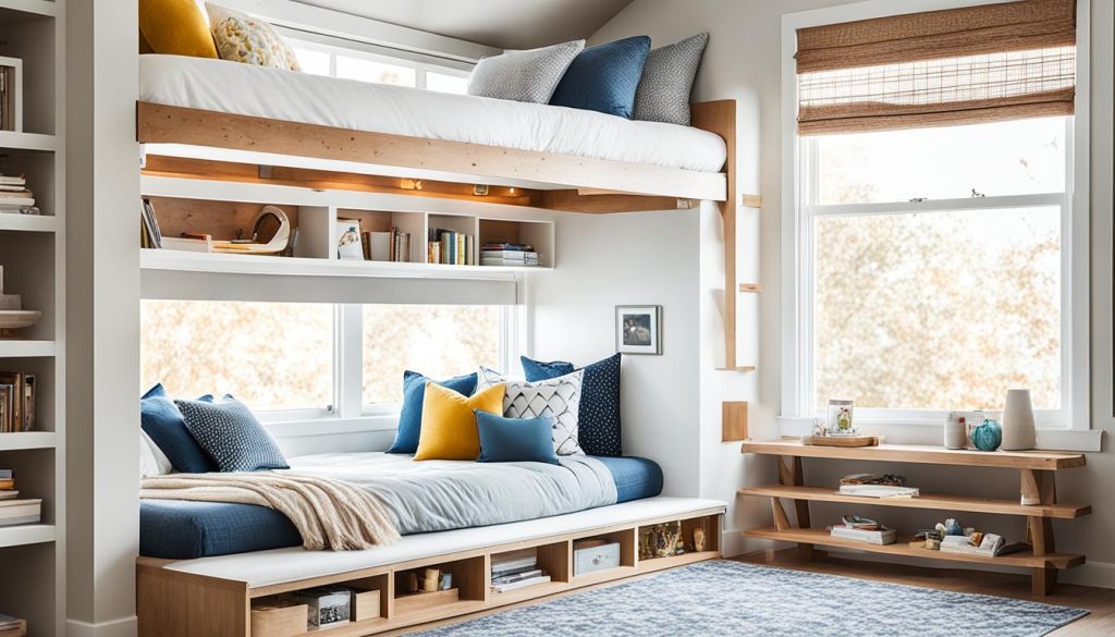 Elevated sleeping spaces in small apartments