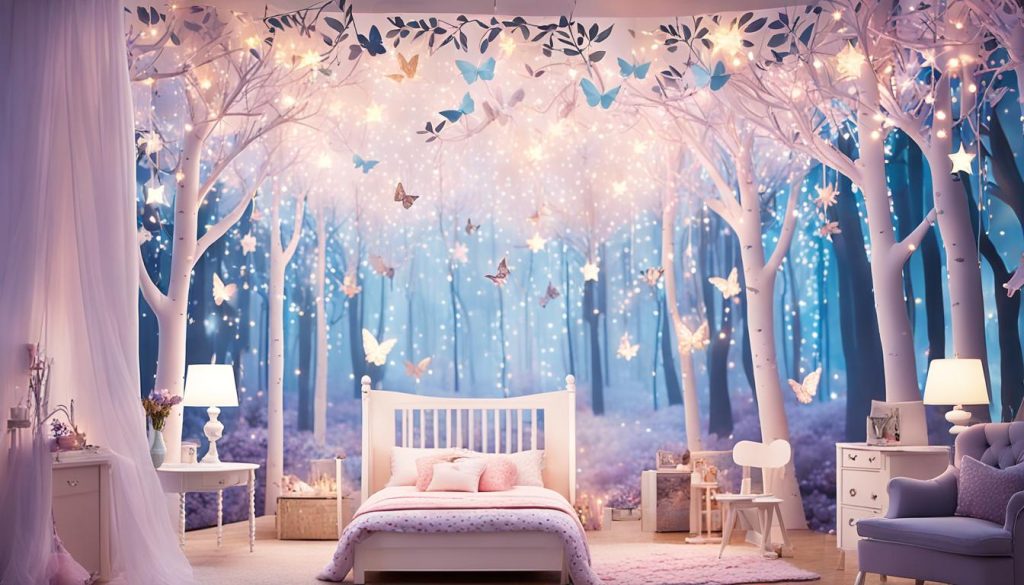 Enchanting lighting for girls' rooms