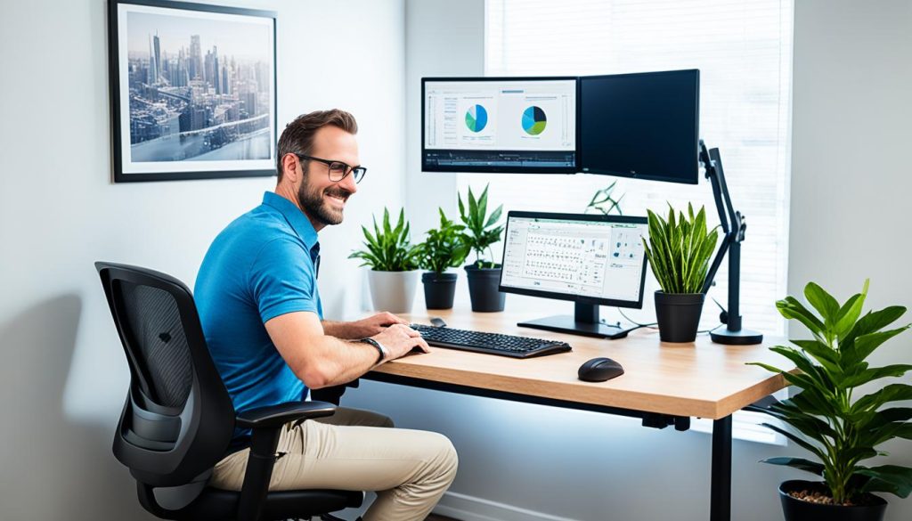 Ergonomic home office setup