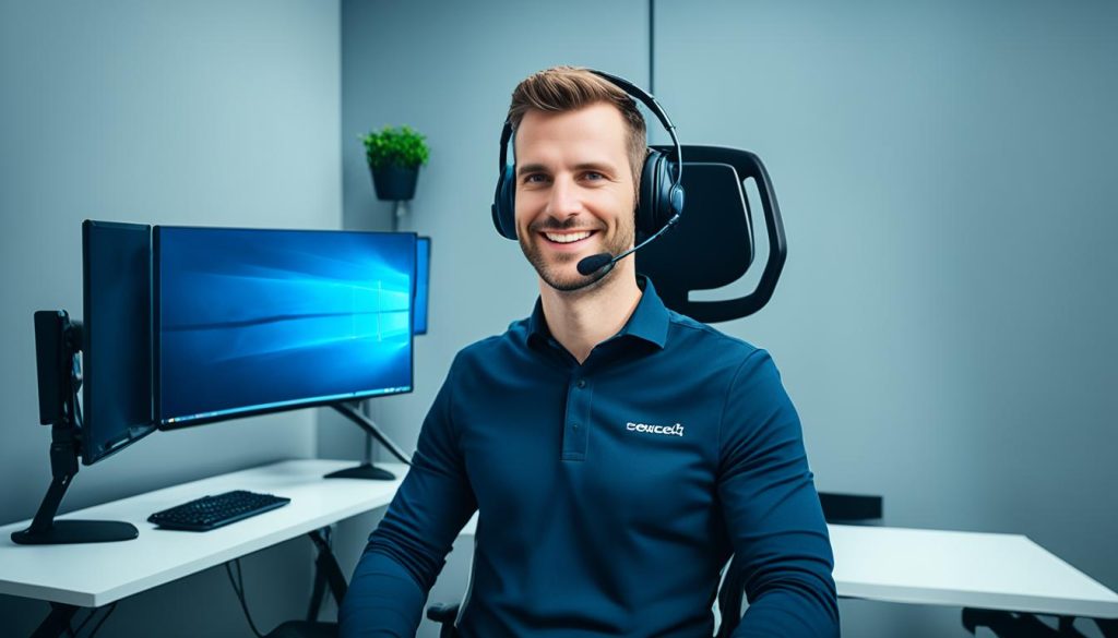 Ergonomic video conferencing setup