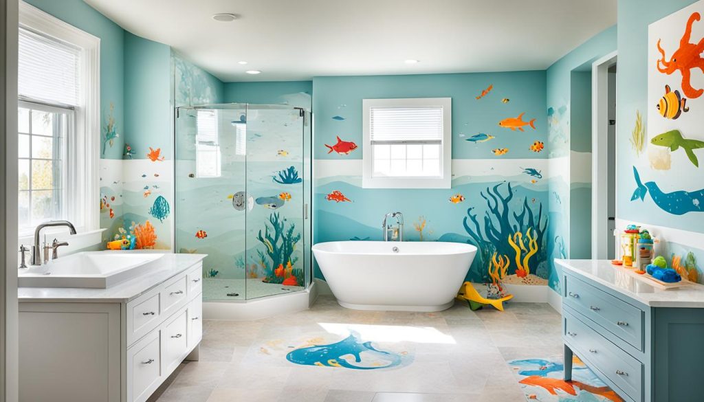 Family-friendly bathroom design