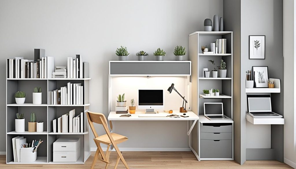 Folding workstations for small apartments