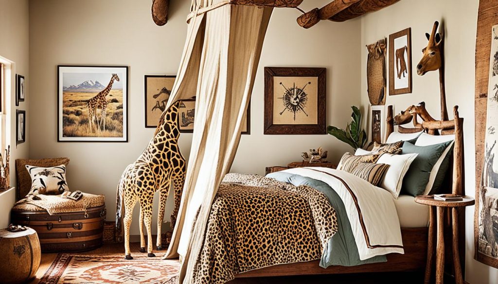 Furniture for safari-themed bedroom