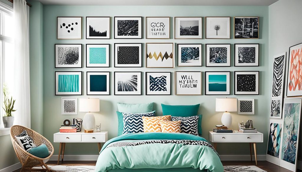 Gallery walls with canvas prints for teens