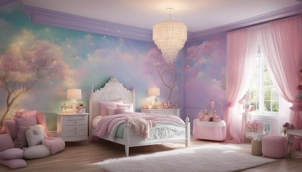 Girls' bedroom decor ideas with magical bed