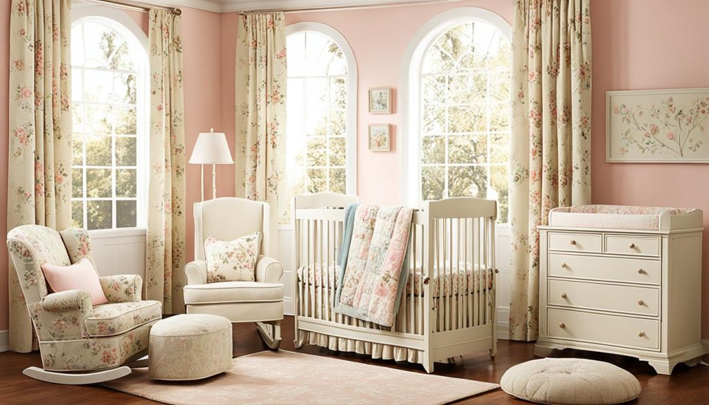 Heirloom-inspired nursery with balanced colors