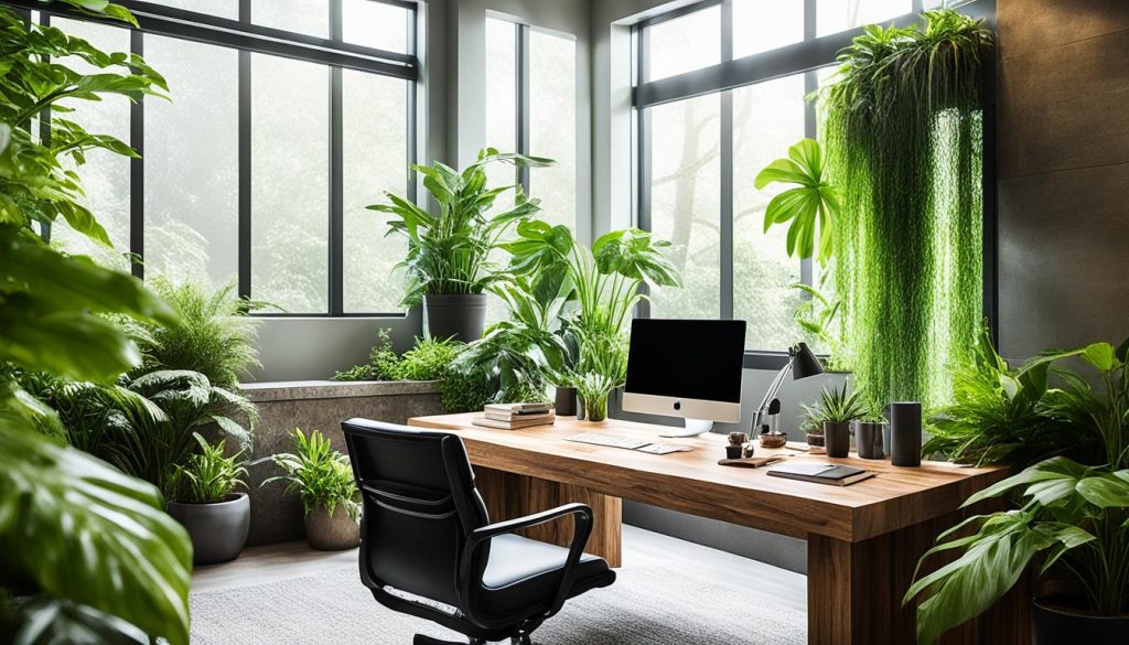 Indoor air quality in biophilic home office